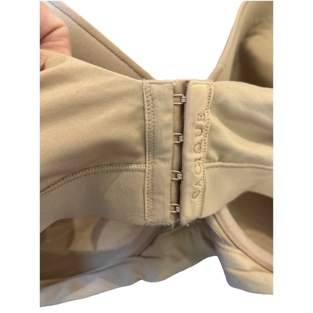 42H CACIQUE Womens Beige Lined Underwire Full Coverage Back Closure Demi Bra - Picture 4 of 6